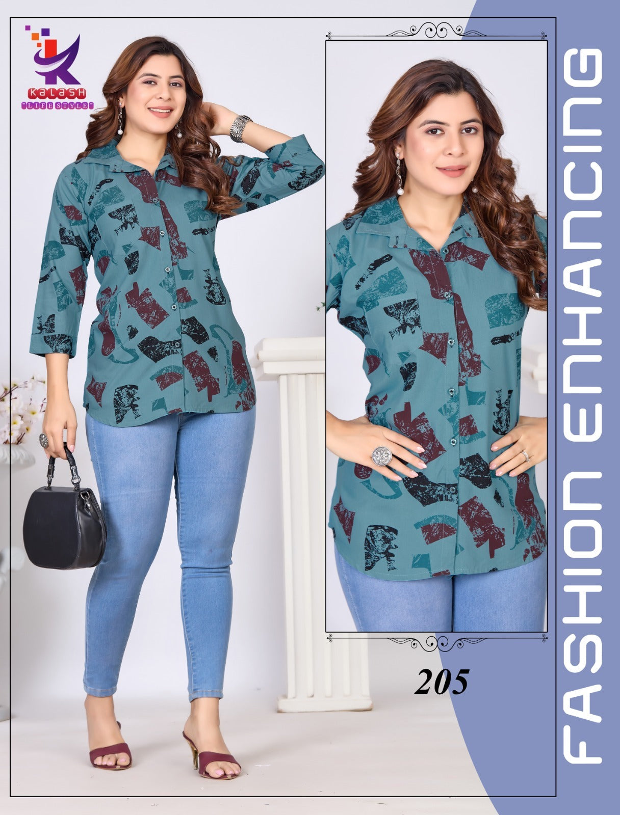 Cute One Plus Size Mlm Kalash Lifestyle Rayon 22Kg Women Shirts Supplier Ahmedabad