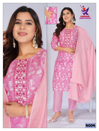 Cute Smile 5 Mlm Kalash Lifestyle Two Tone Rayon Readymade Pant Style Suits Supplier
