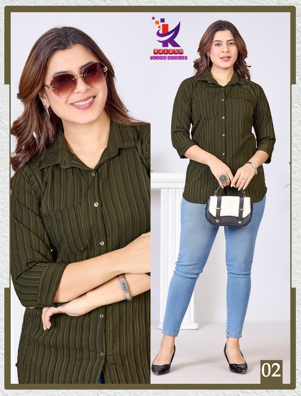 Cute Star 2 Mlm Kalash Lifestyle Rayon 22Kg Women Shirts Wholesale Price