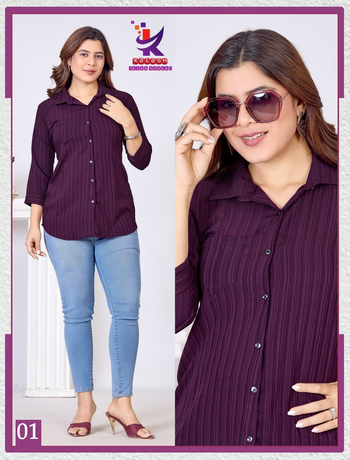 Cute Star 2 Mlm Kalash Lifestyle Rayon 22Kg Women Shirts Wholesale Price