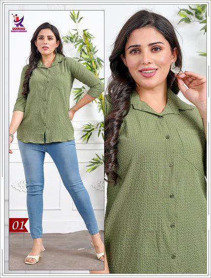 Cute Star Mlm Kalash Lifestyle Rayon 22Kg Women Shirts Wholesaler