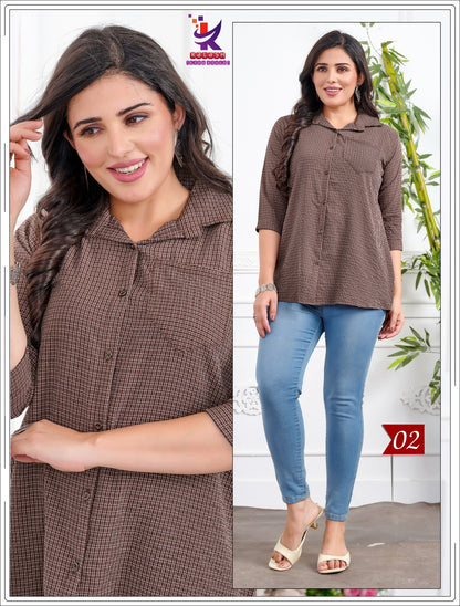 Cute Star Mlm Kalash Lifestyle Rayon 22Kg Women Shirts Wholesaler