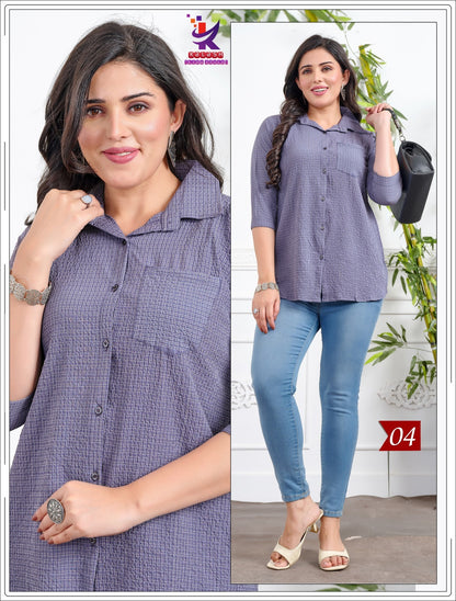 Cute Star Mlm Kalash Lifestyle Rayon 22Kg Women Shirts Wholesaler
