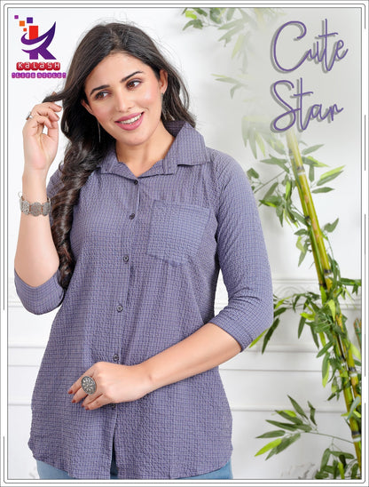 Cute Star Mlm Kalash Lifestyle Rayon 22Kg Women Shirts Wholesaler