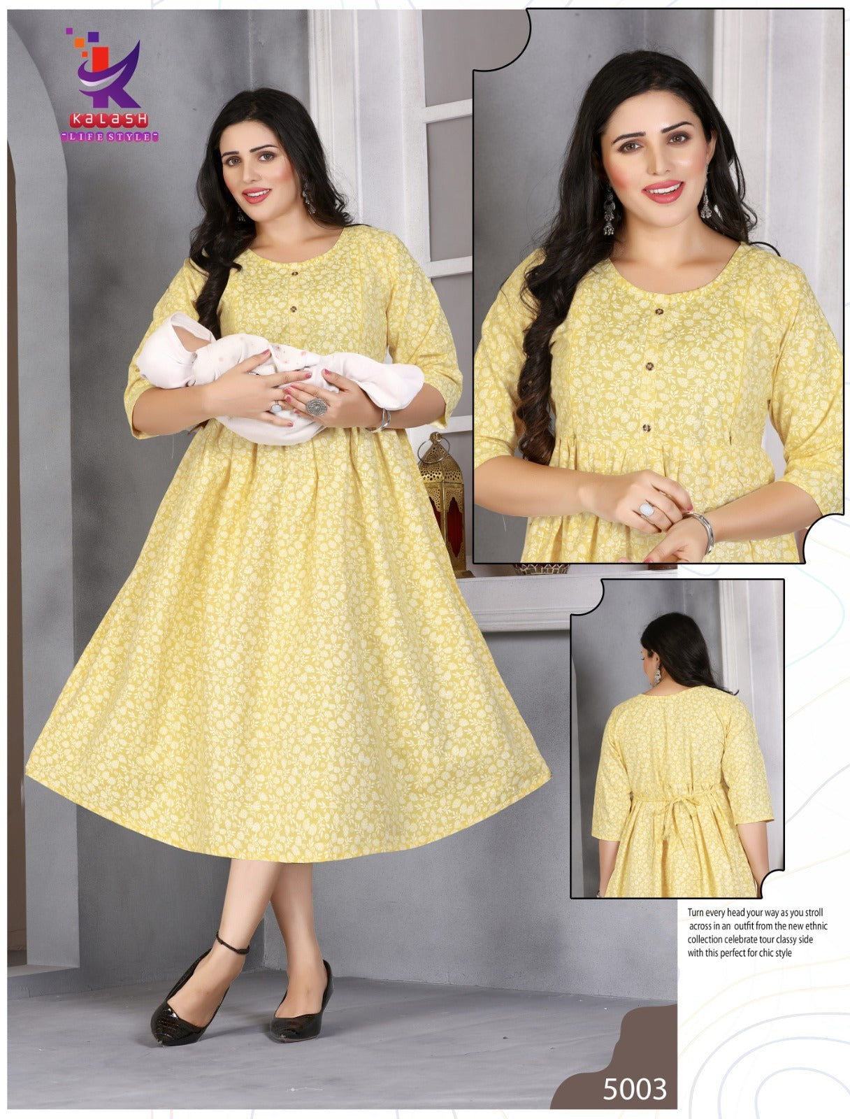 Cute Things 5 Mlm Kalash Lifestyle Rayon 14Kg Feeding Kurtis Wholesaler India