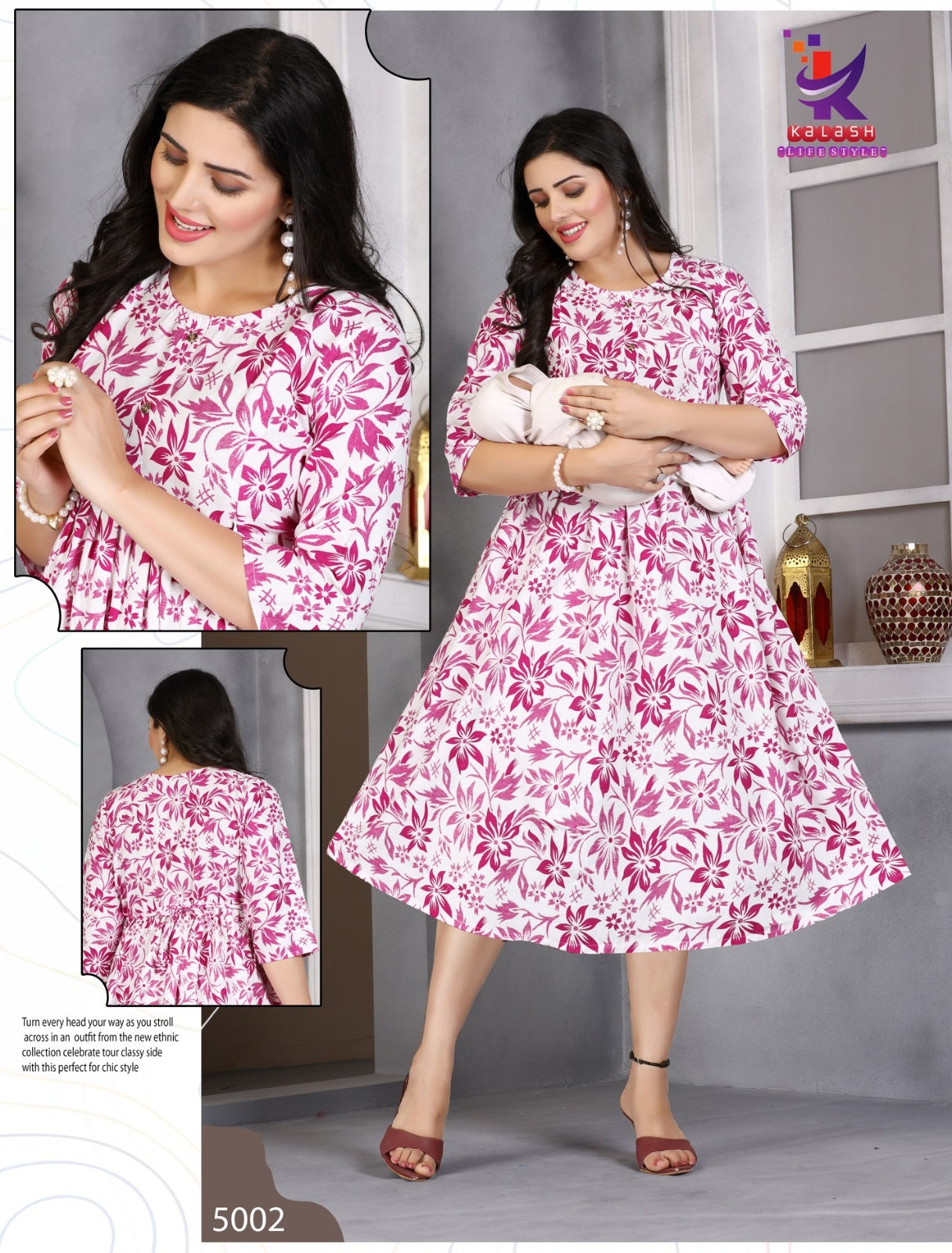 Cute Things 5 Mlm Kalash Lifestyle Rayon 14Kg Feeding Kurtis Wholesaler India