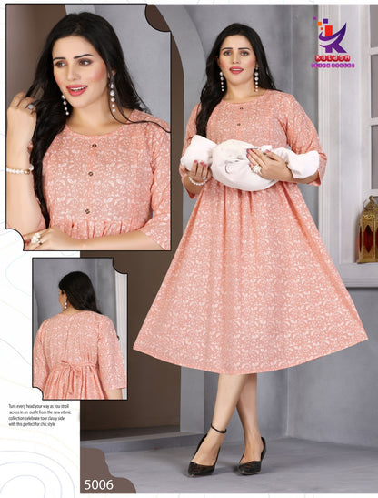 Cute Things 5 Mlm Kalash Lifestyle Rayon 14Kg Feeding Kurtis Wholesaler India