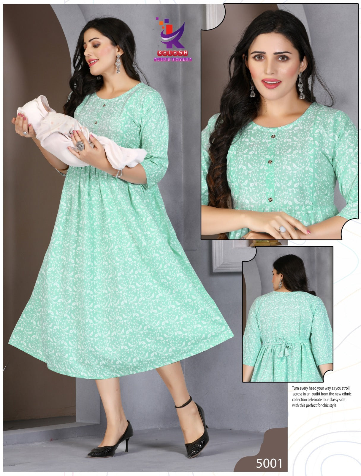 Cute Things 5 Mlm Kalash Lifestyle Rayon 14Kg Feeding Kurtis Wholesaler India