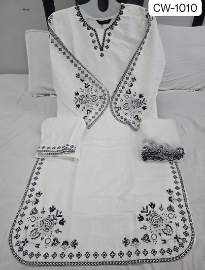 Cw-1010 Mushk Roman Silk Pakistani Readymade Suits Wholesaler Gujarat