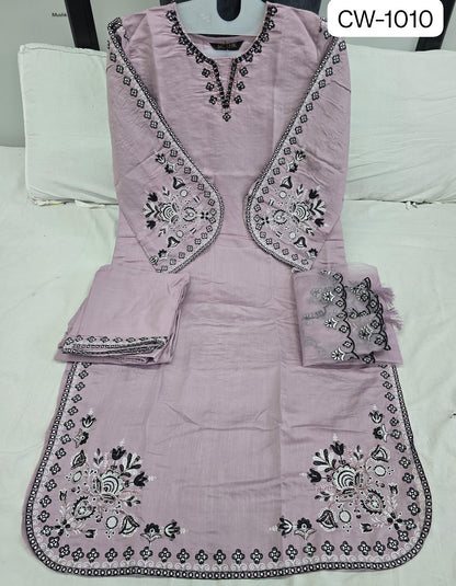 Cw-1010 Mushk Roman Silk Pakistani Readymade Suits Wholesaler Gujarat