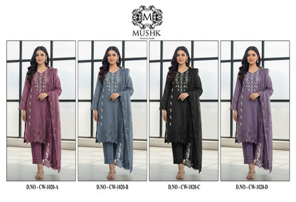 Cw 1020 Abcd Mushk Organza Pakistani Readymade Suits Manufacturer Ahmedabad