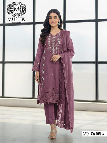 Cw 1020 Abcd Mushk Organza Pakistani Readymade Suits Manufacturer Ahmedabad