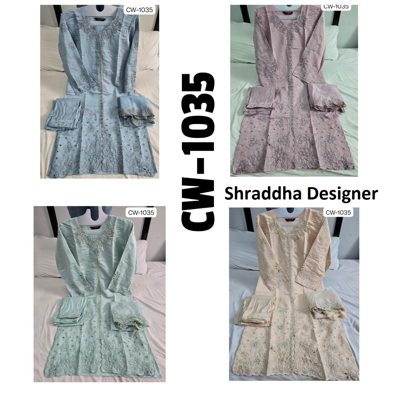 Cw 1035 Mushk Shraddha Designer Roman Silk Pakistani Readymade Suits Wholesaler Gujarat