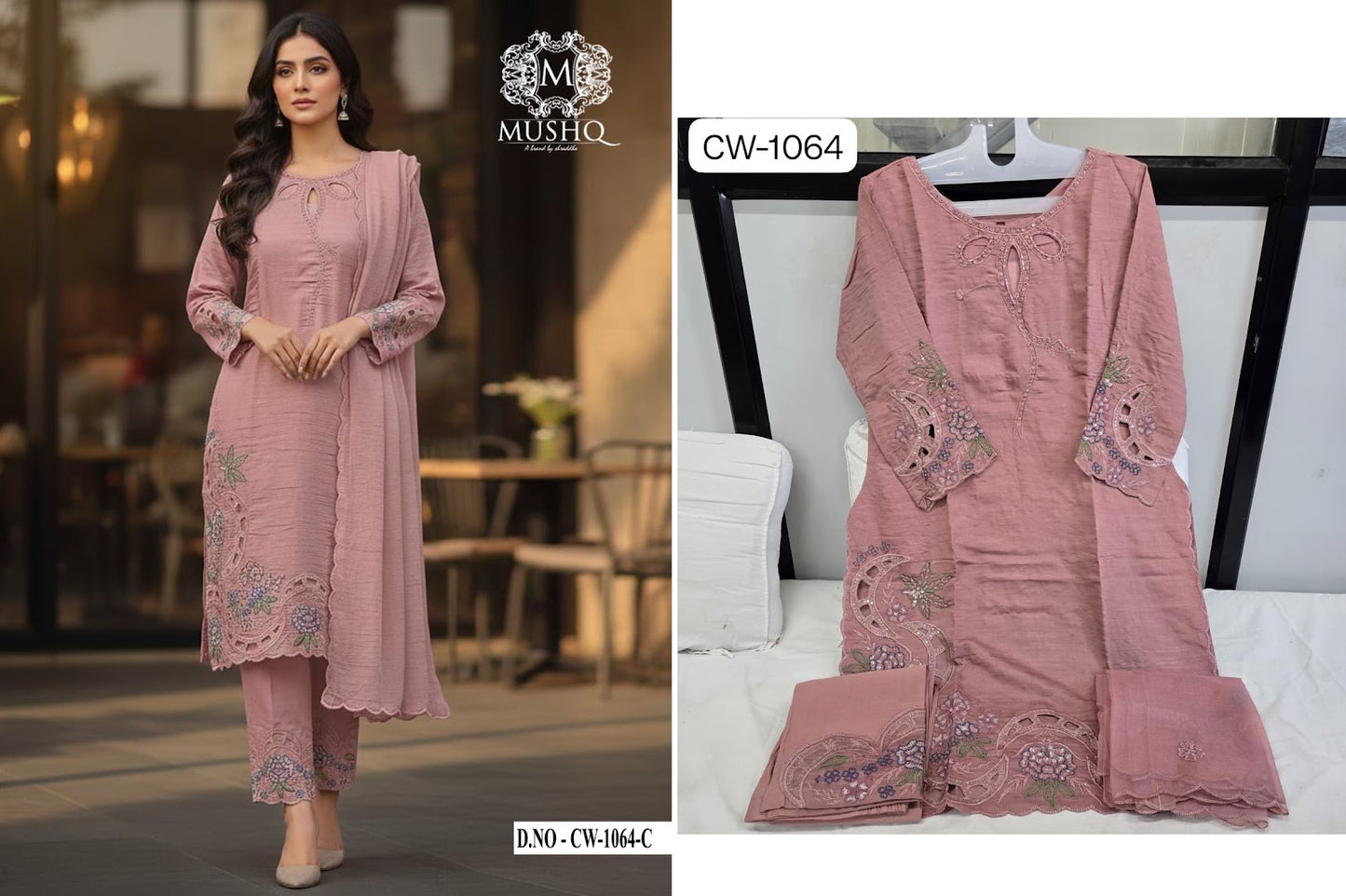 Cw 1064 Mushk Roman Silk Pakistani Readymade Suits Supplier