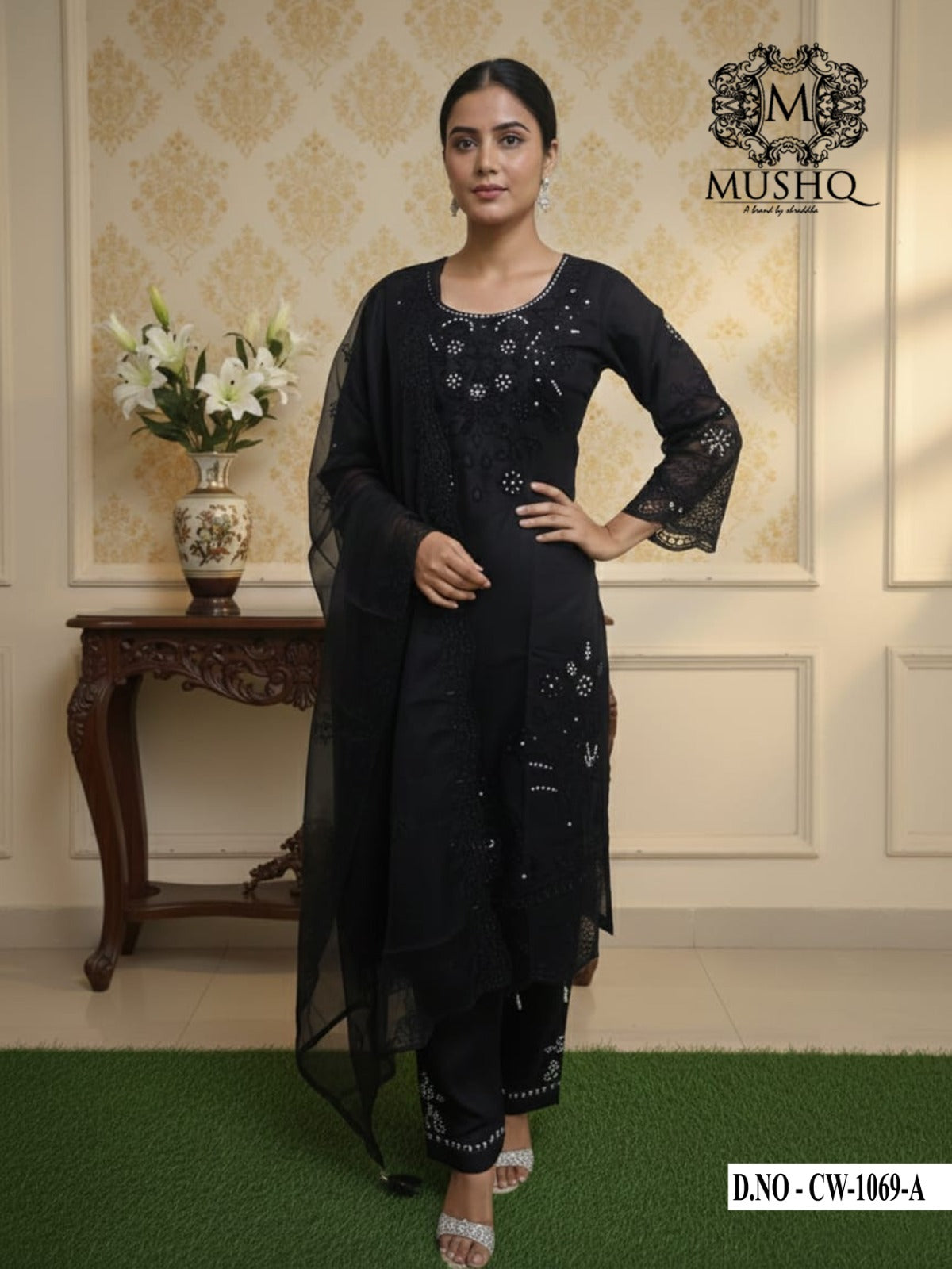 Cw 1069 Mushk Gpo Pakistani Readymade Suits Supplier