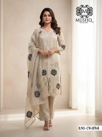 Cw 1070 Mushk Roman Silk Pakistani Readymade Suits Wholesale