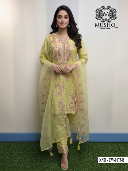 Cw 1073 Mushk Roman Silk Pakistani Readymade Suits Wholesaler