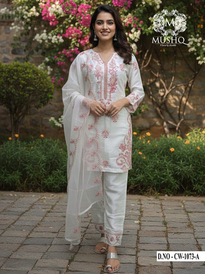 Cw 1073 Mushk Roman Silk Pakistani Readymade Suits Wholesaler