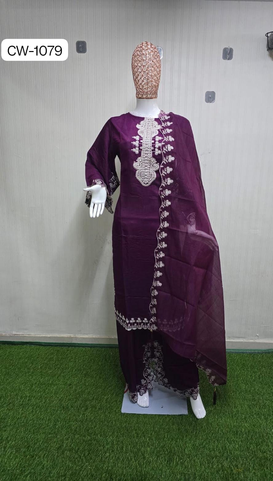 Cw 1079 Mushk Roman Silk Pakistani Readymade Suits Wholesale Price
