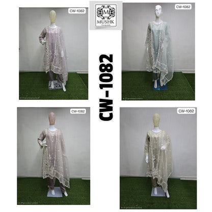 Cw 1082 Mushk Chiffon Pakistani Readymade Suits Manufacturer