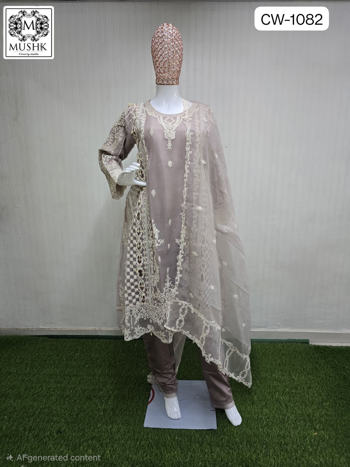 Cw 1082 Mushk Chiffon Pakistani Readymade Suits Manufacturer