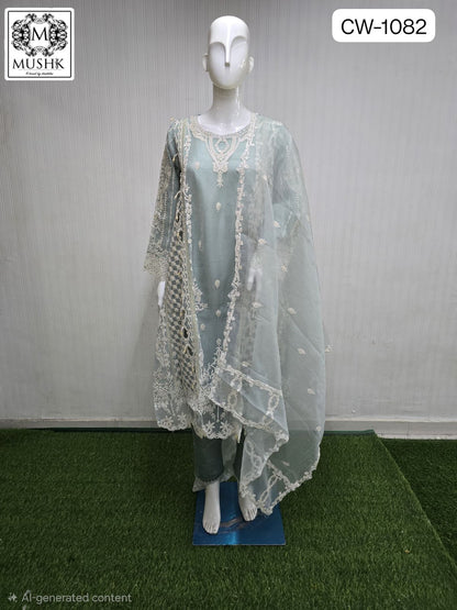 Cw 1082 Mushk Chiffon Pakistani Readymade Suits Manufacturer