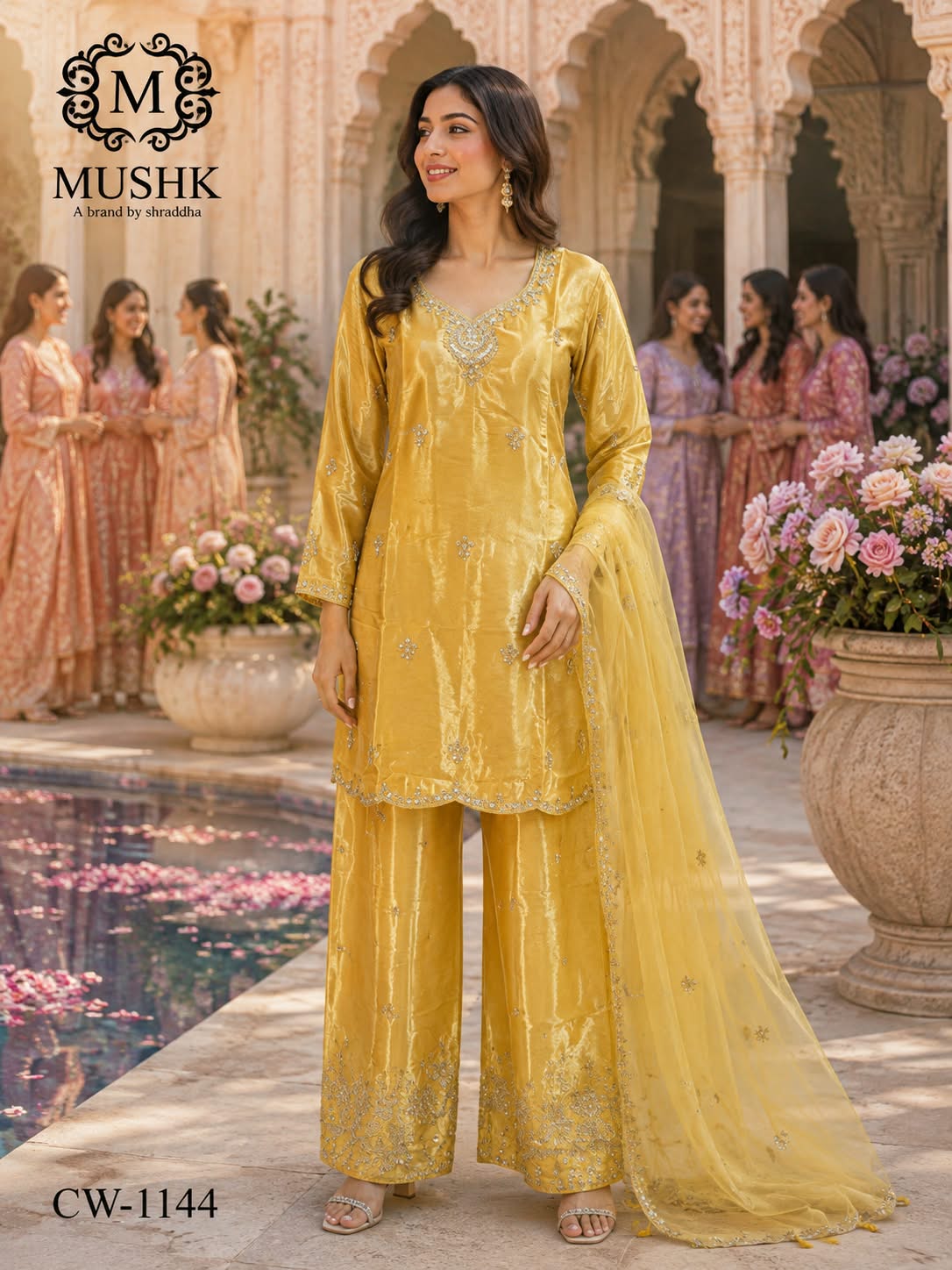 Cw 1144 Mushk Roman Silk Pakistani Readymade Suits Wholesale Price