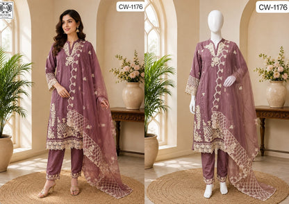 Cw 1176 Mushk Viscose Pakistani Readymade Suits Supplier India