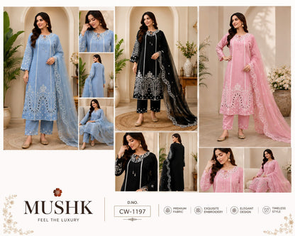 Cw 1197 Shraddha Mushk Slub Pakistani Readymade Suits Supplier India