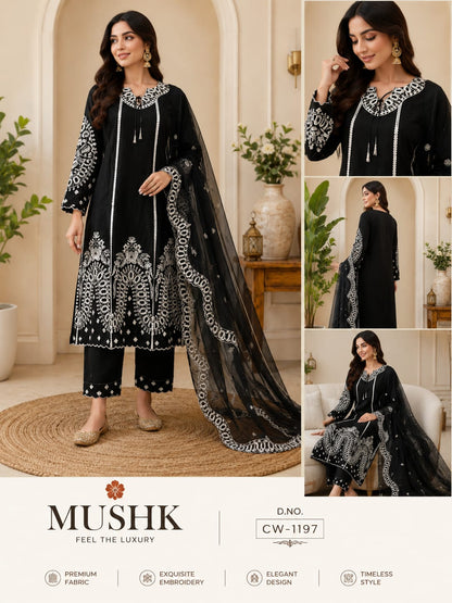 Cw 1197 Shraddha Mushk Slub Pakistani Readymade Suits Supplier India