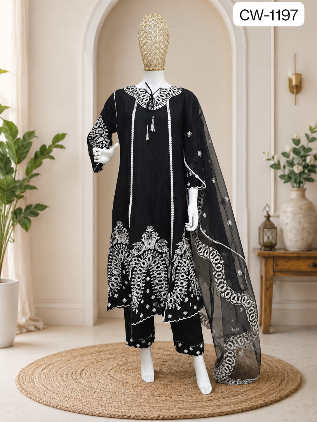 Cw 1197 Shraddha Mushk Slub Pakistani Readymade Suits Supplier India
