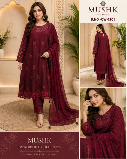 Cw 1201 Mushk Silk Pakistani Readymade Suits Exporter