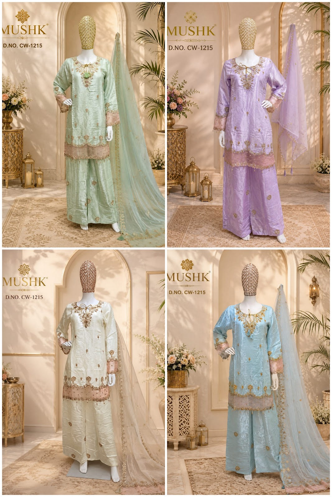 Cw 1215 Mushk Roman Silk Pakistani Readymade Suits Manufacturer India