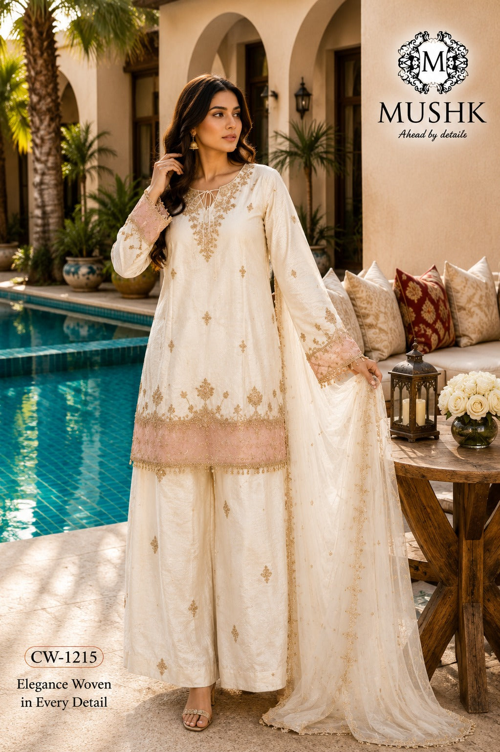 Cw 1215 Mushk Roman Silk Pakistani Readymade Suits Manufacturer India