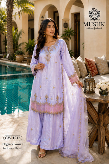 Cw 1215 Mushk Roman Silk Pakistani Readymade Suits Manufacturer India
