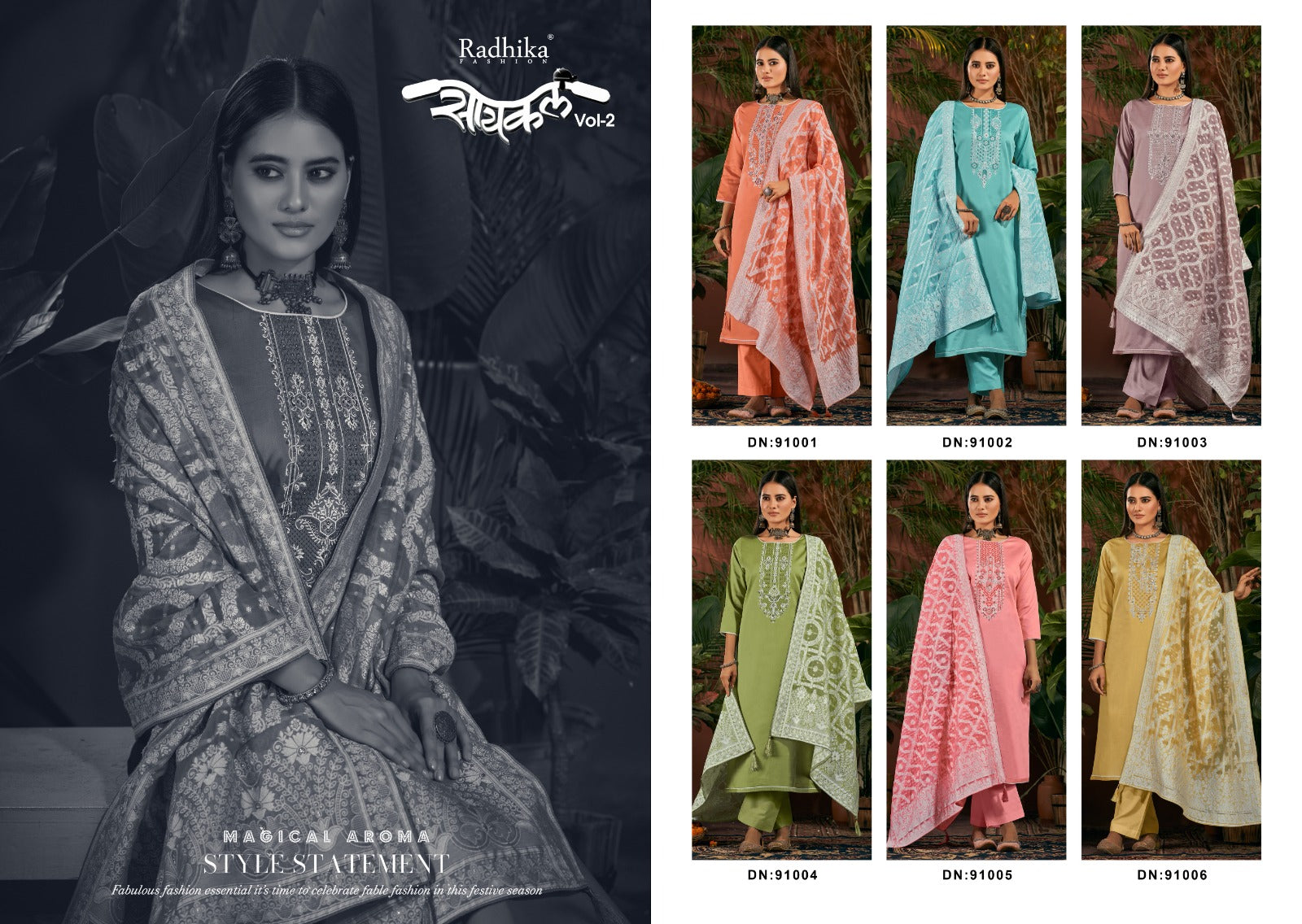 Cycle Vol 2 Radhika Fashion Jaam Cotton Pant Style Suits Wholesaler India