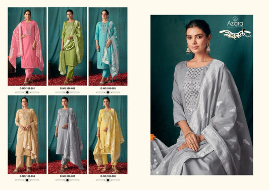 Cycle Vol 3 Radhika Fashion Azara Zam Cotton Pant Style Suits Wholesale