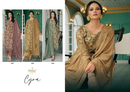 Cyra Rang Fashion Pure Viscose Muslin Pant Style Suits Wholesale Price