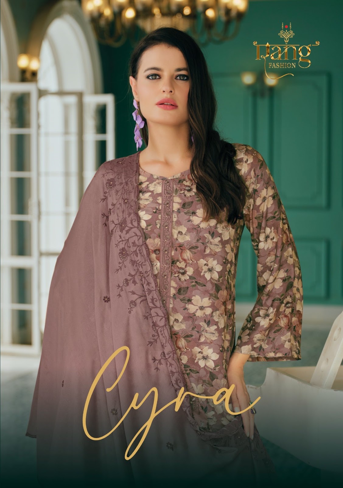 Cyra Rang Fashion Pure Viscose Muslin Pant Style Suits Wholesale Price