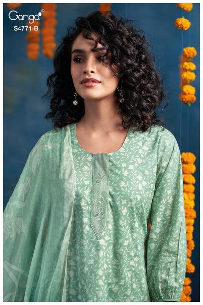 Czarina 4771 Ganga Cotton Plazzo Style Suits Supplier India