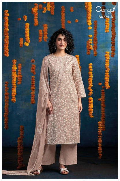 Czarina 4771 Ganga Cotton Plazzo Style Suits Supplier India