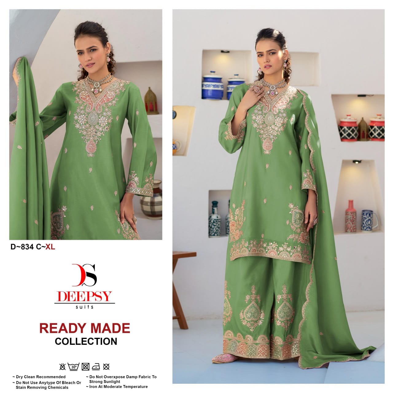 D-834 Abcd Deepsy Pakistani Readymade Suits Manufacturer India