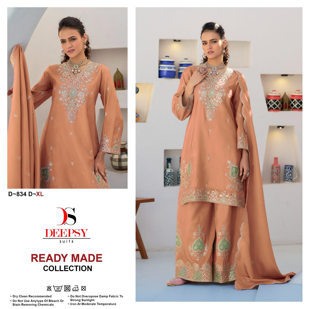 D-834 Abcd Deepsy Pakistani Readymade Suits Manufacturer India