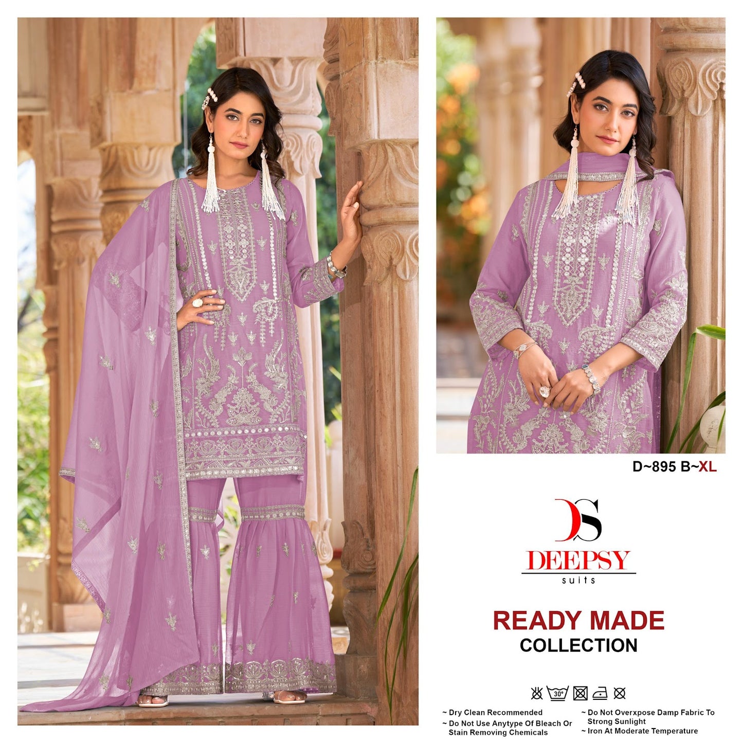 D-895 Abcd Deepsy Crinkle Chiffon Pakistani Readymade Suits Supplier India