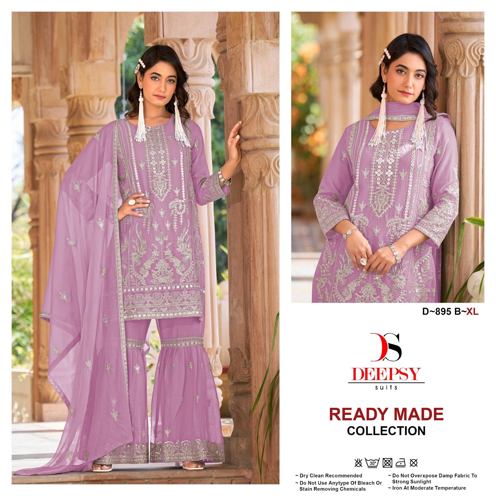 D-895 Abcd Deepsy Crinkle Chiffon Pakistani Readymade Suits Supplier India
