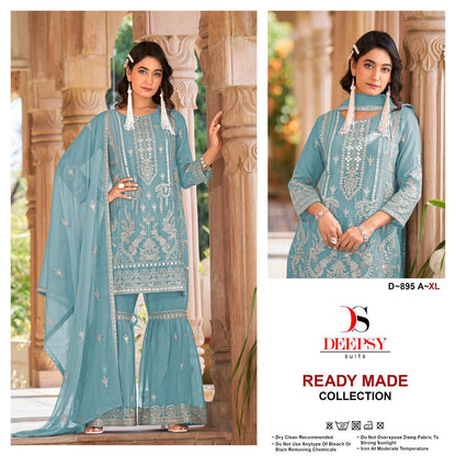 D-895 Abcd Deepsy Crinkle Chiffon Pakistani Readymade Suits Supplier India