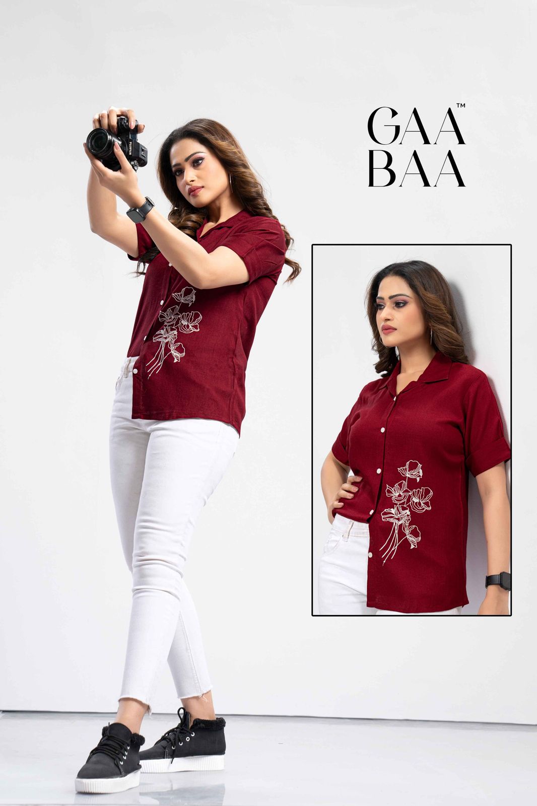 D.No-911 Gaabaa Rayon Slub Women Shirts Wholesale Price
