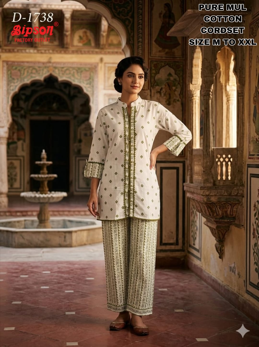 D 1738 Bipson Prints Cotton Co Ord Set Exporter India
