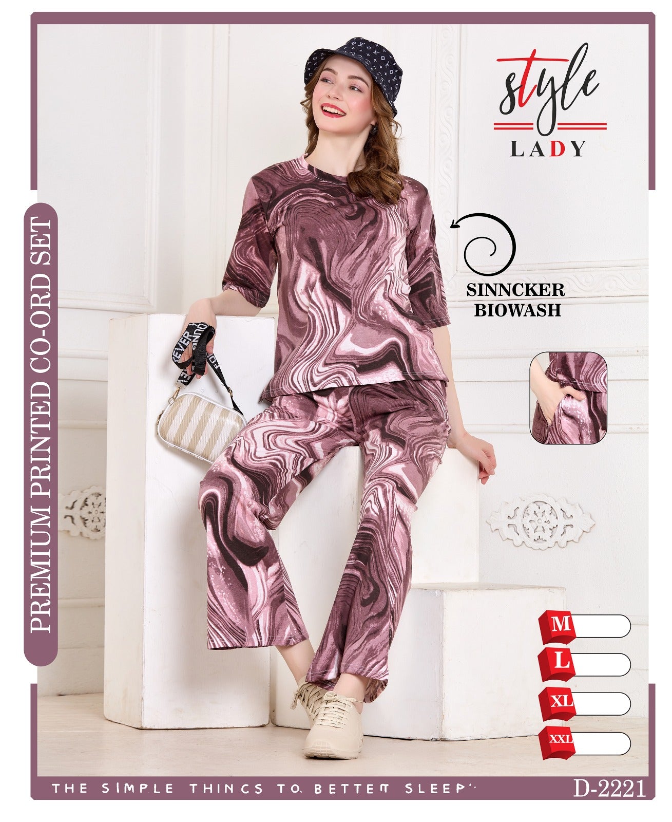 D 2221 Ladys Biowash Co Ord Set Supplier Ahmedabad