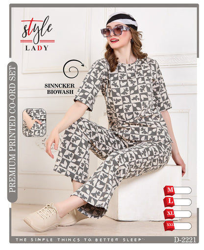 D 2221 Ladys Biowash Co Ord Set Supplier Ahmedabad